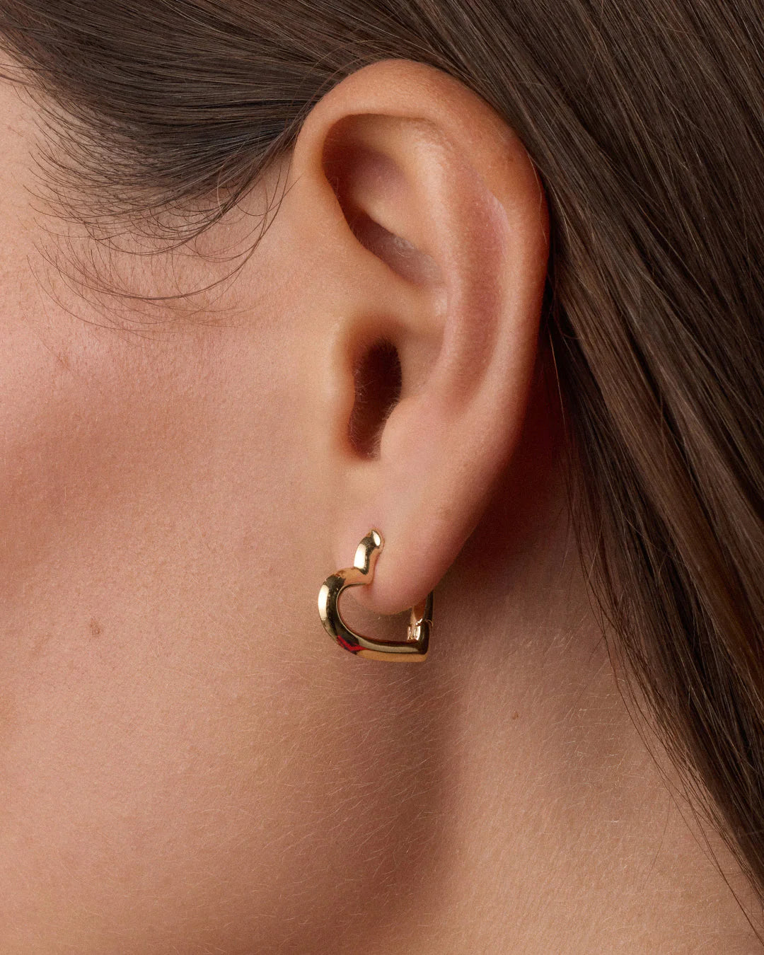 The Heart Hoops — Gold Colored