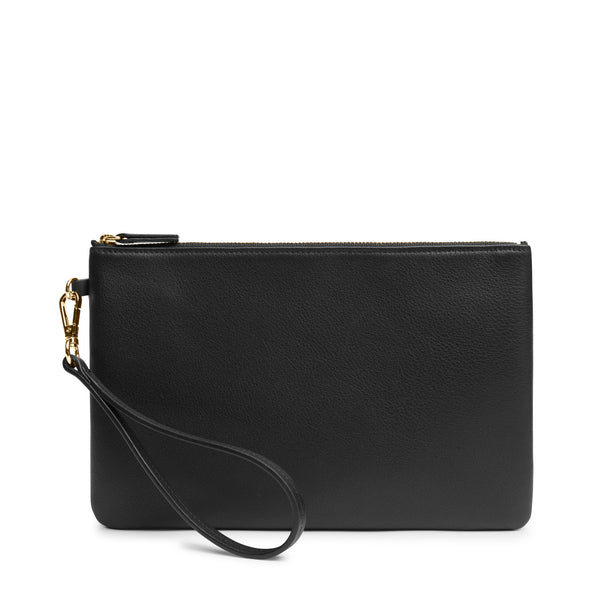 Premium Zip Hand Pouch — Black
